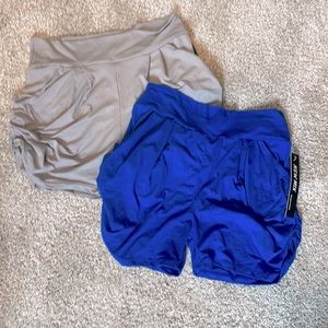 NWT 2-for-1 size L/XL blue and grey comfy slouchy shorts